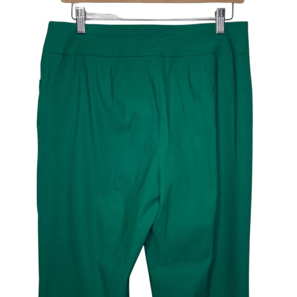 WORTHINGTON | Holiday Button Detail Green Pull On Skinny Ankle Pants | Size M - Picture 6 of 10